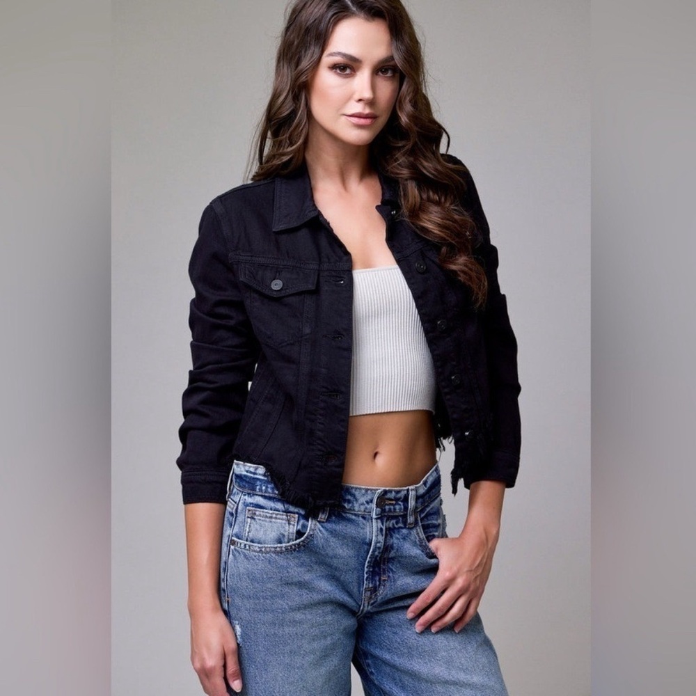 Hidden Black Denim Jacket Sz Small